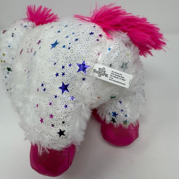 Toy Factory 10 inch Starry Unicorn, White/pink - Picture 5 of 8